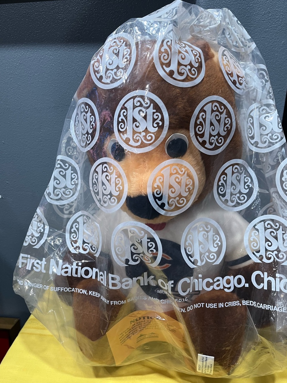 🐻 Vintage 1978 Chicago Bears “Windy” Plush Bear - Never Opened!!